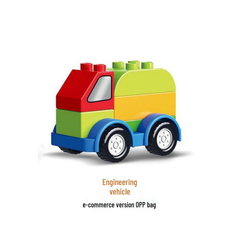 Compatible with LEGO Duplo: Versatile Engineering Cars & Creative Building Blocks - Educational Toy for Kids