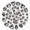 50 Mixed Silver Claw Drill Crystal Sewing Drill with Holes DIY Handmade Wedding Apparel Materials Jewelry Accessories Rhinestone Sew On Beads