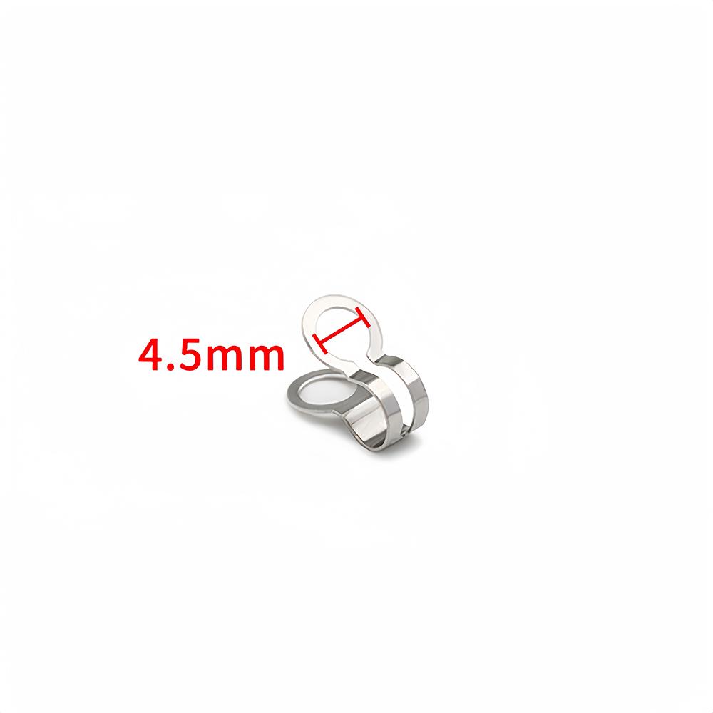 10-100pcs Stainless Steel Double Loops Beads Buckles Clasps Cord End Caps String Foldover Ball Chain Connectors Jewelry Findings