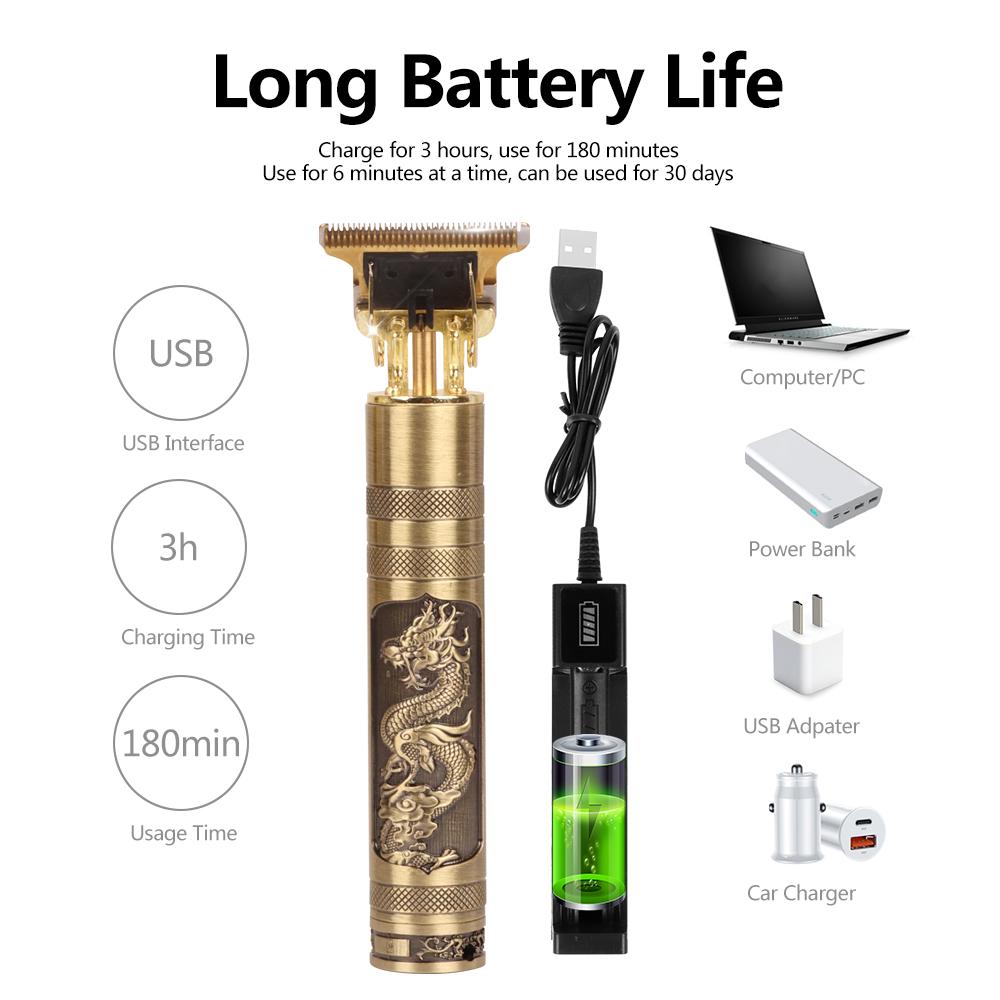 Mașină electrică de tuns T9 USB, reîncărcabilă, mașină de tuns pentru bărbați, aparat de tuns pentru bărbați, aparat de tuns barba profesional