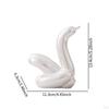 Ceramic Swan Statue Table Decoration Glazed Home Decor for Office Desk Entry