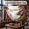 Mushroom Forest Theme Throw Blanket Custom Name Text Personalized Blanket Soft Cozy Blanket for Home Sofa Bed