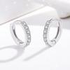 Korean Style S925 Sterling Silver Circle Earrings with Zircon Inlay – Women's Simple Studs