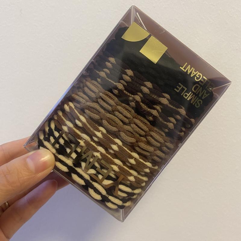 10pcs/set  women fashion Brown rubber bands for hair elastic hair tie for thick hair adult nylon hair rope girls black scrunchie