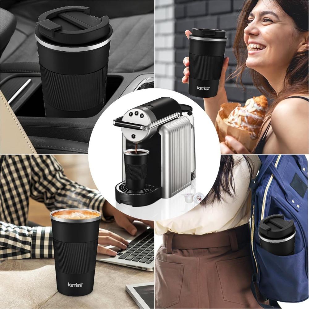 510ML Travel Mug Vacuum InsulatedCoffee Mug with Leak Proof Lid Stainless Steel Double Wall Reusable for Hot and Iced Coffee Tea