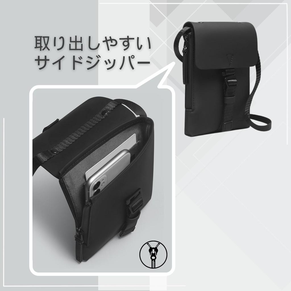 GASTON LUGA Splash Mini Umhängetasche (Schwarz) - Leicht, wasserdicht und perfekt als Umhängetasche, Schultertasche oder Messenger Bag.