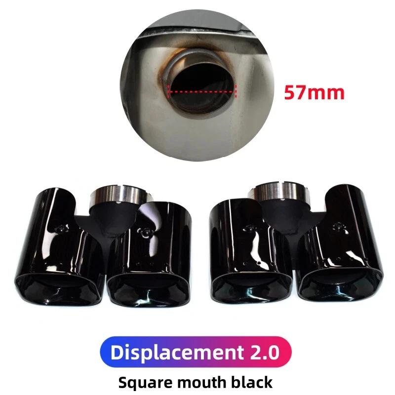 Black Stainless Steel Square Exhaust Tip for 2020-2024 Land Rover Defender