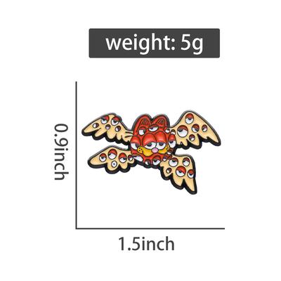 Cat Seraph Enamel Pins Custom Animal Brooches Lapel Badges Funny Creative Cartoon Angel Jewelry Gift for Friends