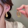 New Trendy Twisted Coil Line Design Earrings Women, European and American Exaggerated Texture Irregular Earrings Earrings