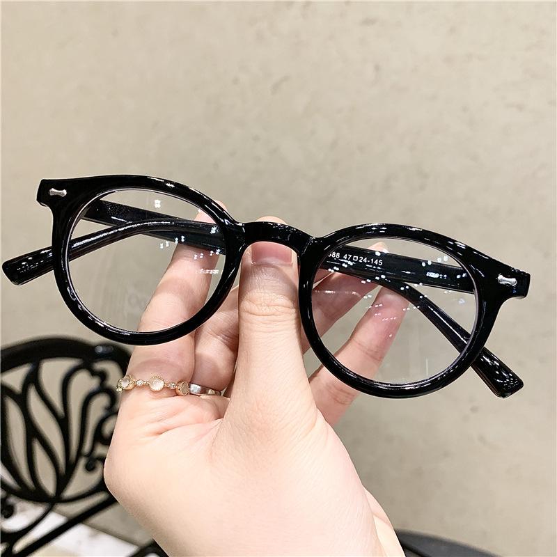 Vintage Round Anti Blue Light Glasses Transparent Lens Computer Eyewear Prescription Optical Frame