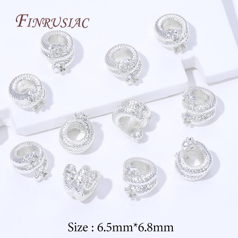4/8Pcs 18K Gold Plated Decorative Beads,Spacer Beads For Jewelry Making,Metal Separator Bead For Bracelets DIY Accessories