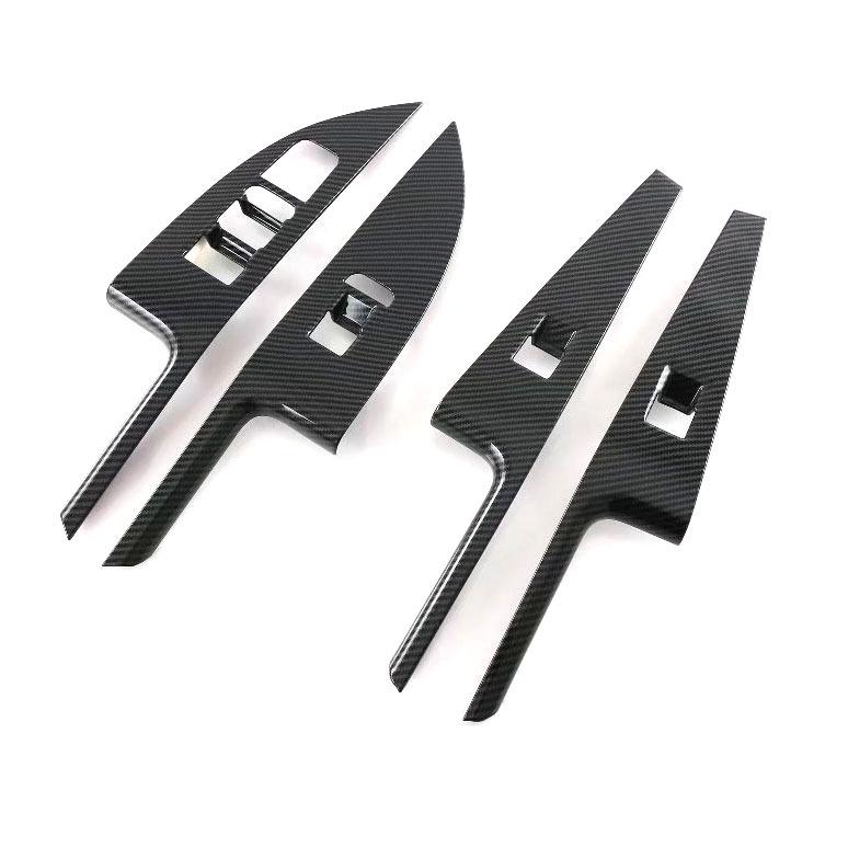 Compatible with Ford EVOS Interior Parts: Door Handles, Gear Shift Panel, Air Vents, and Steering Wheel Accents.