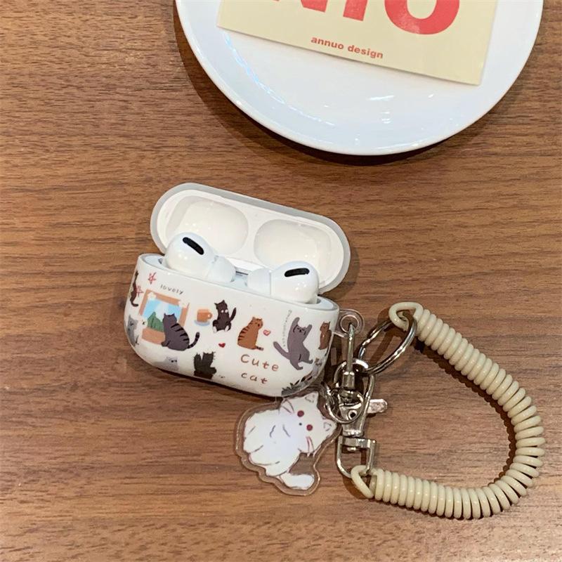 Korean cute cat is suitable for AirPods 1 generation protective case cartoon 1st generation 1st generation pro1 apple bluetooth headset case