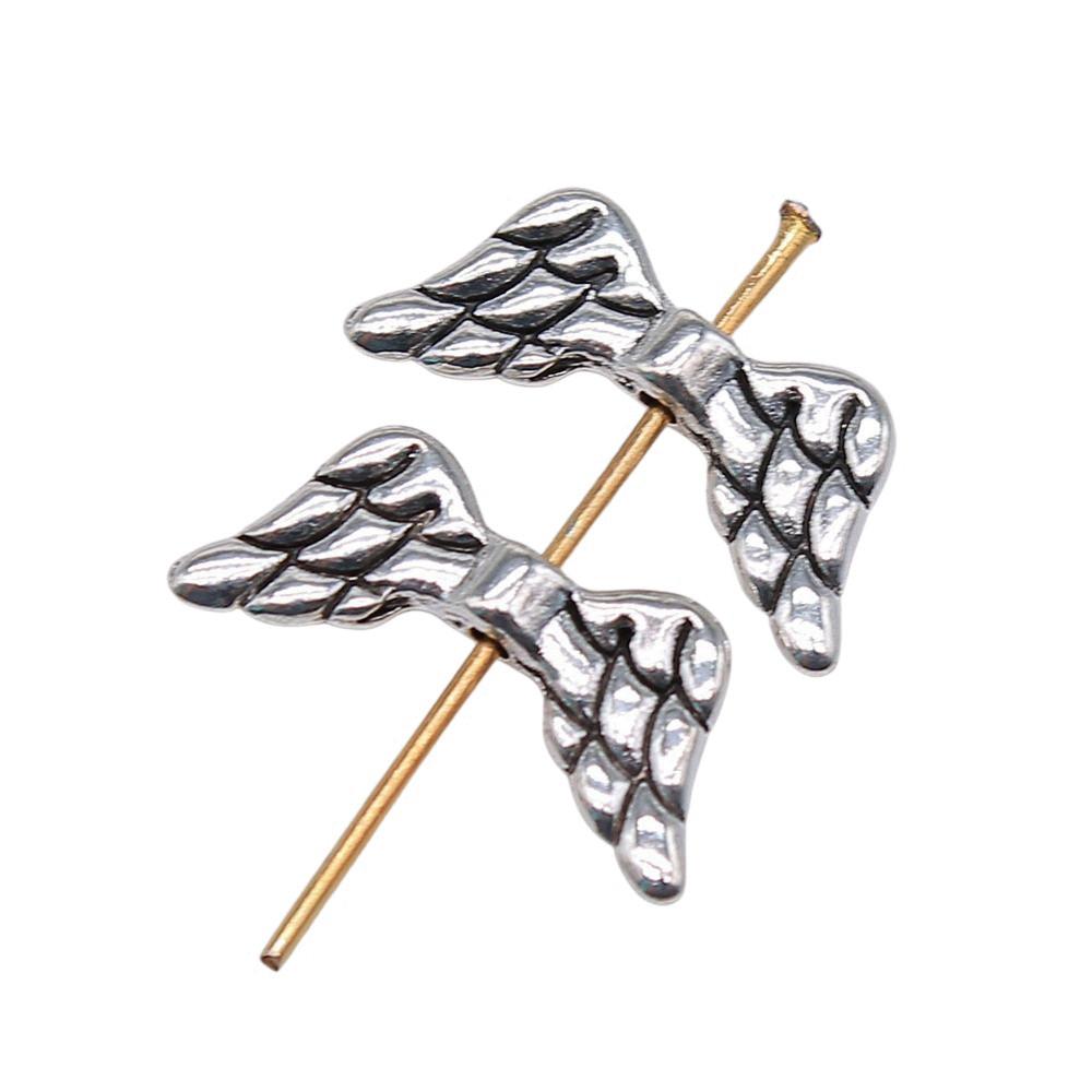 Angel Wing Beads Spacer Small Hole Butterfly Charms For Spiritual Jewelry