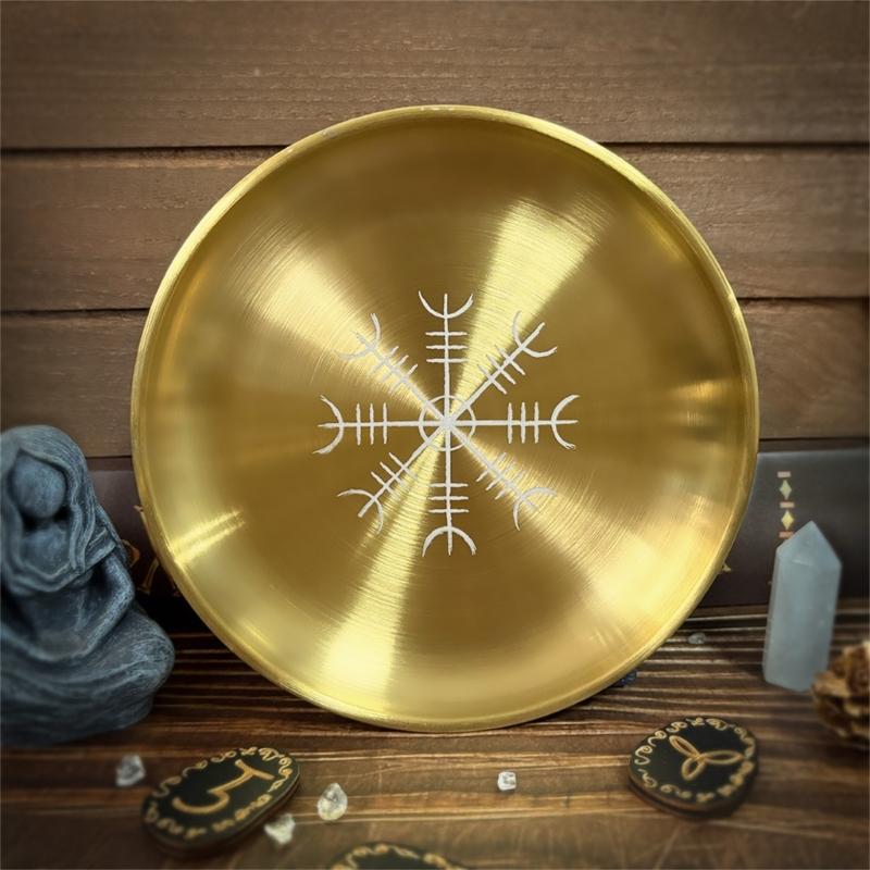 Zinklegierungen Kerzenhalter Tablett Schmuck Kristall Aufbewahrungstablett Organizer Tarots Kerzenständer Platte Dekorativ Teelichthalter