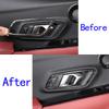 Interior Real Carbon Fiber Door Handle Frame Trim For Toyota Supra 19-24
