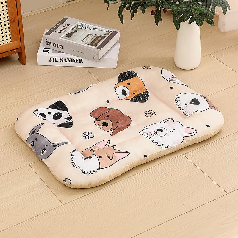 Pet Mat Suitable for All Seasons Breathable Soft Comfortable Cotton Pad Washable Anti Slip Wear-resistant Pet for Both Cats and Dogs Sleeping Bed