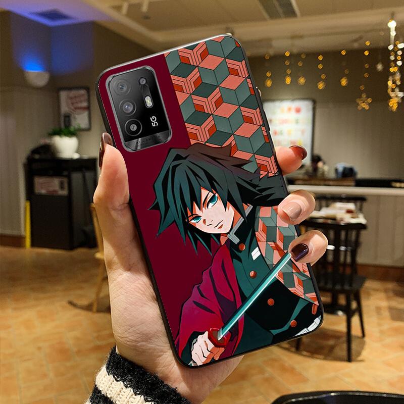 

Чехол для телефона Anime Demon Slayer Kimetsu Kamado для OPPO A54 A74 A94 A53S A9 A5 A15 A16 A91 A96 A76 Reno8 8Pro Reno2 Z OPPO A16