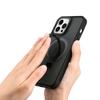 For iPhone 15 Pro Magnetic Phone Case TPU+PC Kickstand Matte Cover Compatible with MagSafe