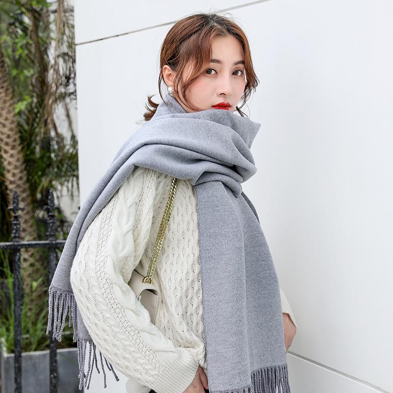 Damen-Schal, Pashmina-Schals, Wickeltücher für Abendkleider, warme Winterschals mit Bommeln