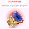 PC Pneumatic Air 10Mm 8Mm 12Mm 6Mm 4Mm Hose 1/4In BSP 1/2In 1/8In 3/8In Male Thread Air Nipple Quick Coupling-B61B