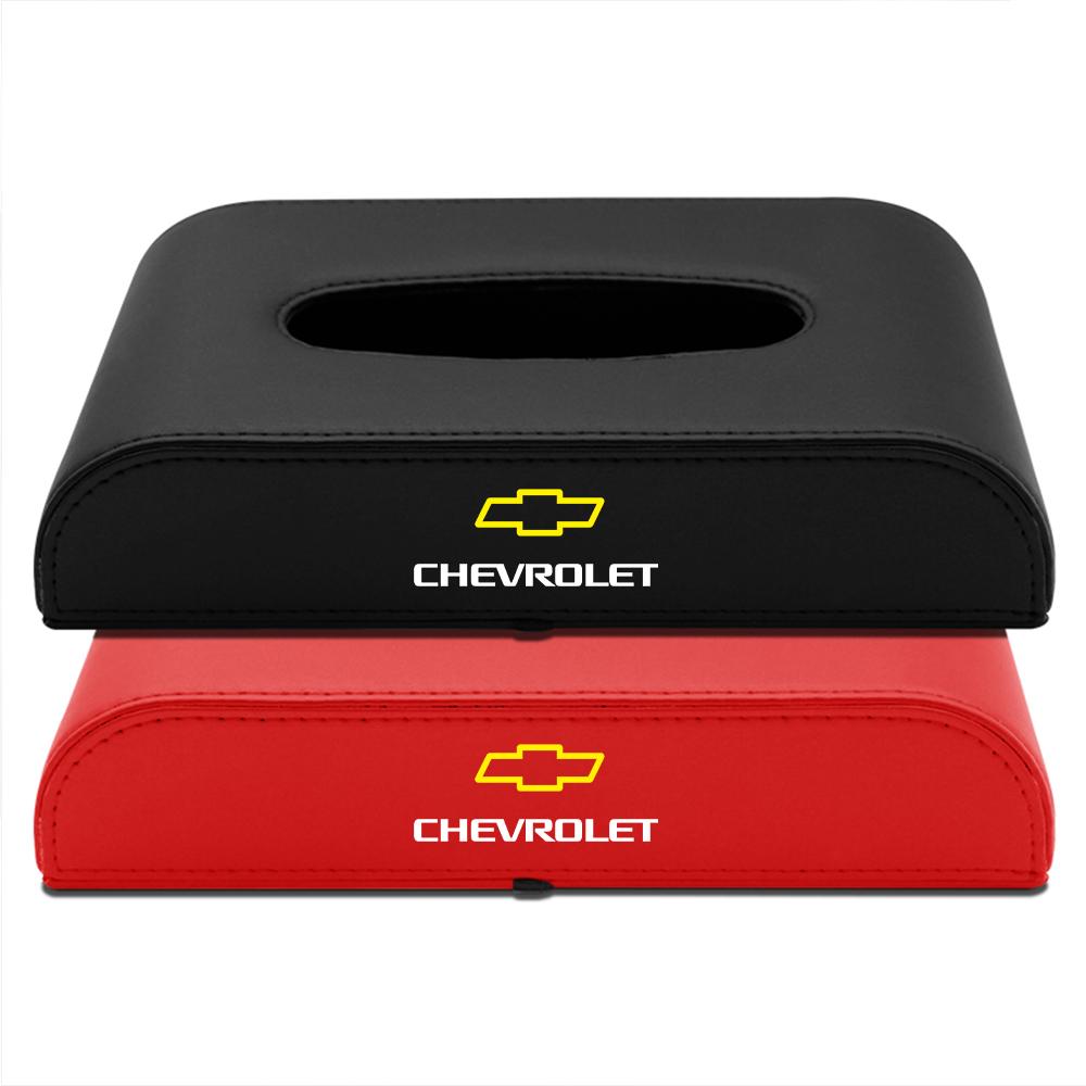 New 3D Leather Tissue Box Drawer Desktop Kitchen Napkin Storage Boxes For Chevrolet Captiva Suburban Camaro Cruze Spark Malibu