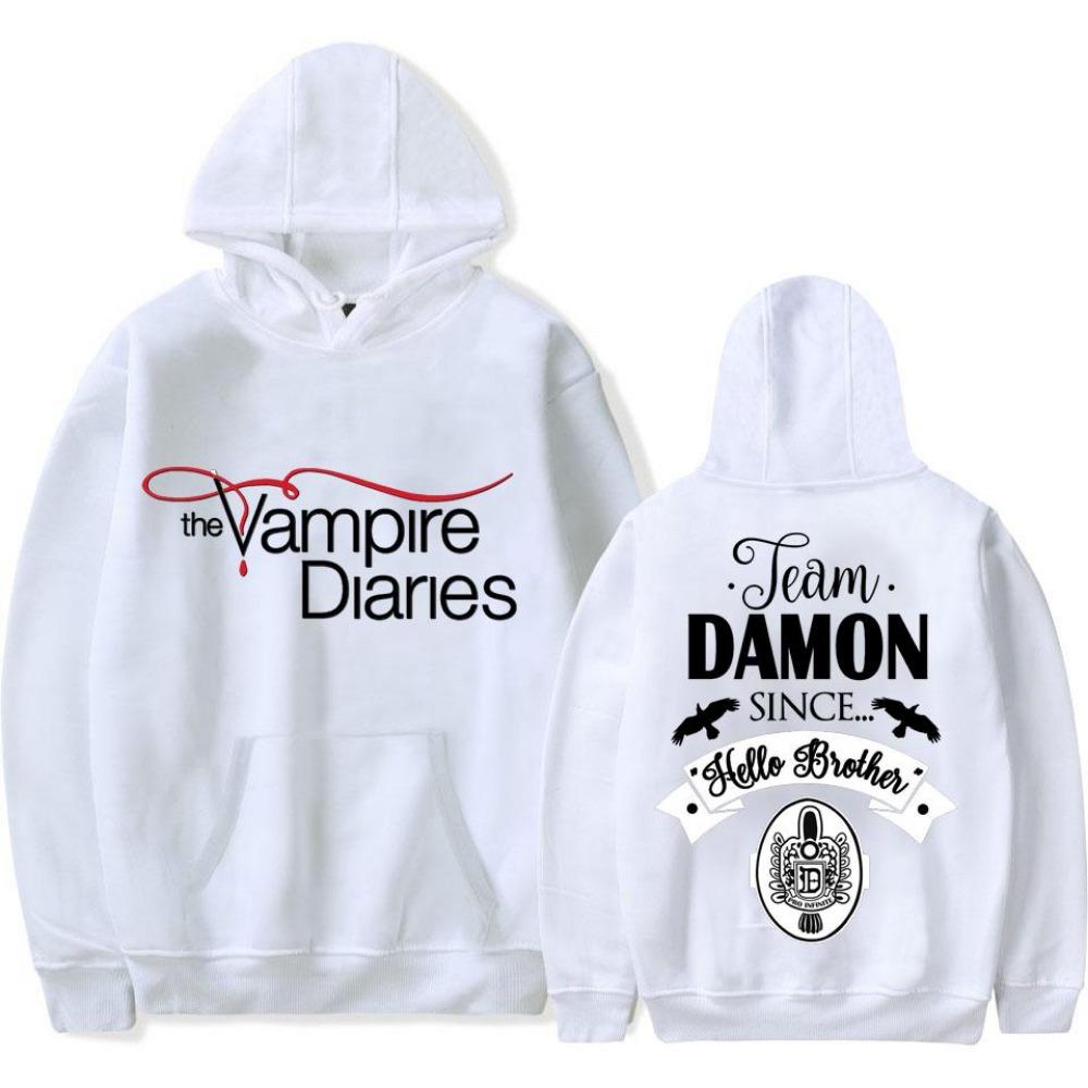 Classic American TV Series The Vampire Diaries Peripherals Hoodies Women Harajuku Pullovers Streetwear Fashion Sweatshirt