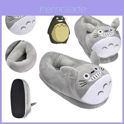 Totoro Fuzzy Slippers Warm And Comfy Winter Shoes For Kids And Women