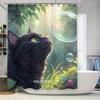 Blue Floral Shower Curtain Waterproof Bath Decor for Home Decoration Beautiful Watercolor Flower Prints Perfect Gift Idea