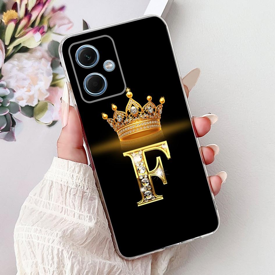 For Xiaomi Redmi Note 12 5G Case Lovely Crown Letters Transparent Silicone Soft Slim Cover For Redmi Note 12 Pro Plus Phone Bags