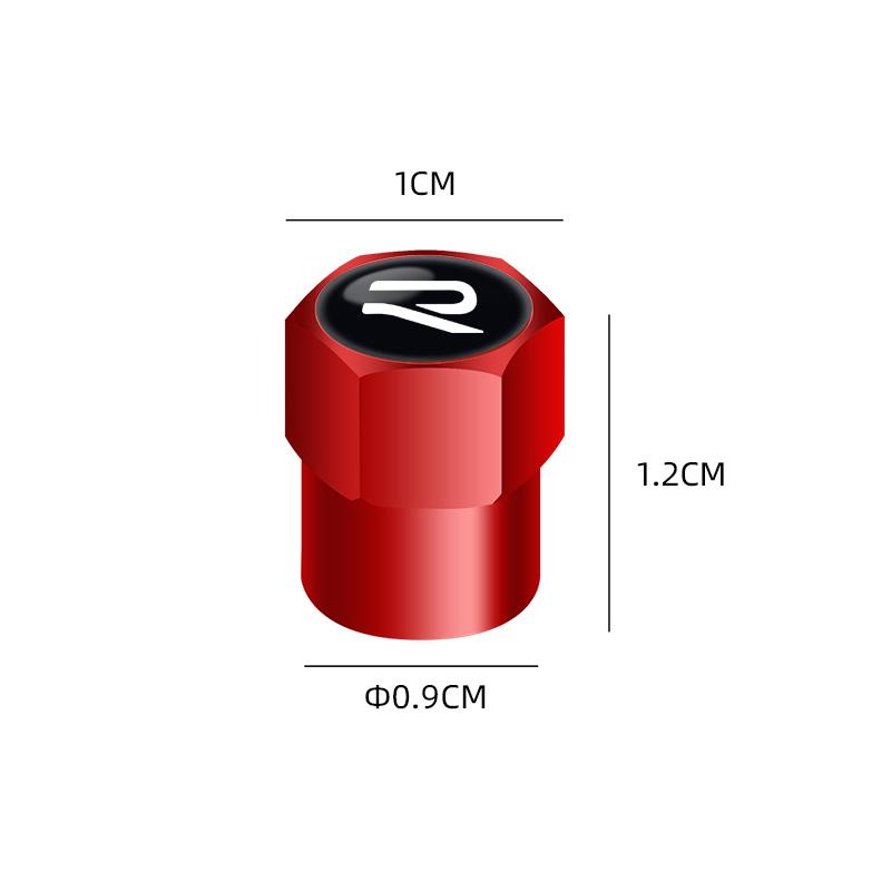 For VOLKSWAGEN VW 4pcs Auto Emblem Cap  New R Logo Case For VW Volkswagen Golf 8 MK8 Accessories