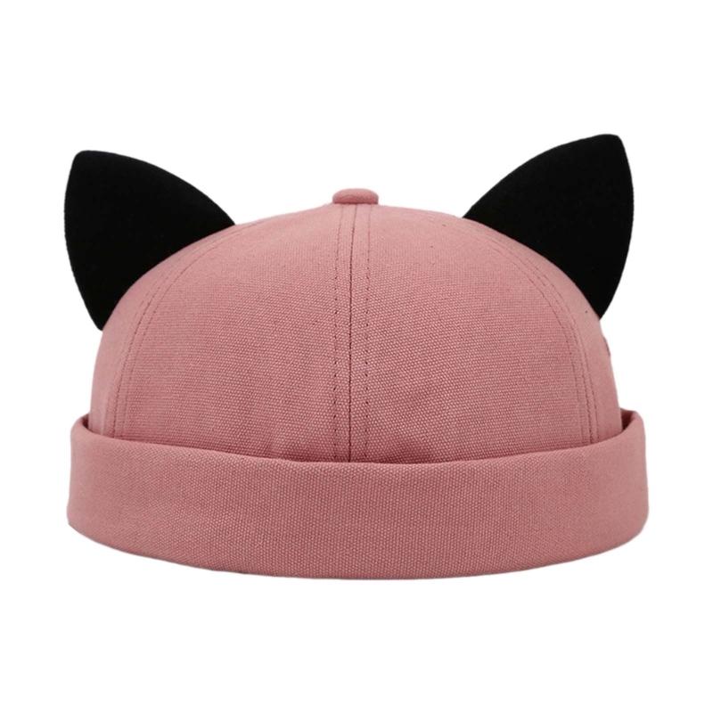Coole schirmlose Mütze Stand Skullcap Mütze 3D Kätzchenohr für Street Shooting