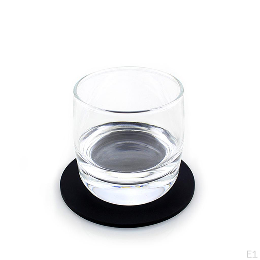 7pcs Colorful Rubber Silicone Coasters Round For Drink Placemat