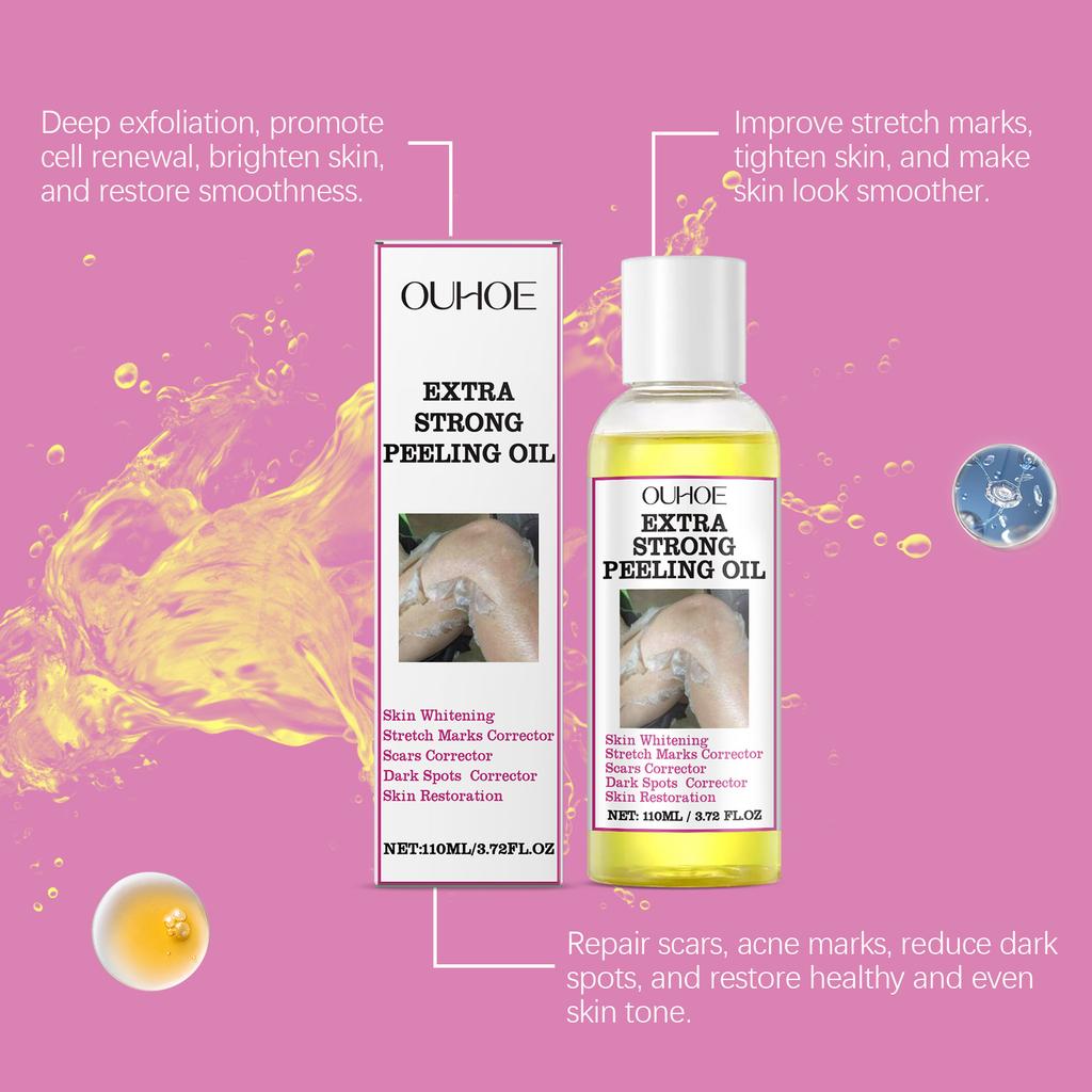 110ml Skin Peeling Oil Super Strength Body Peeling Oil Brightening Skin Tone Moisturizing Skin Care Exfoliating Yellow Oil