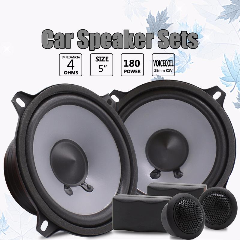 5 Inch Car Speaker Sets High Efficiency Mini Dome Tweeter Speaker High Power Silk Film Car Audio Speaker Car Audio Modification 5 inch
