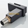 Black Plated Brass Waterfall Bathroom Basin Faucet Square Vanity Sink Mixer Hot & Cold Lavotory Tap Single Handle YT-5018-H