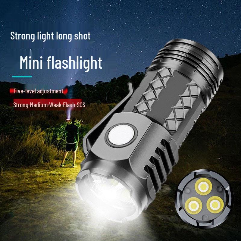 USB Rechargeable Mini Multifunctional High-Intensity Clip-on Cap Light for Outdoor Use