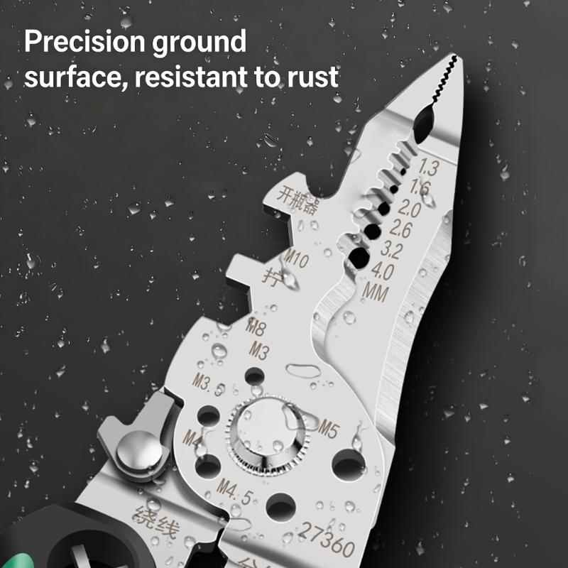 Professional Multifunctional Steel Wire Stripper Pliers Cutter Wire Crimper For Electrical Work And Home Repair