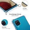 Skal - för Samsung Galaxy A12 - Transparent - Stöttåligt - Justerbart Snöre Grön
