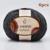 6pcs Luxurious Alpaca Cashmere Yarn  Ultra Soft & Warm Handmade DIY  Crocheting Yarn Suitable for Beginners Scarves300g/10.58oz