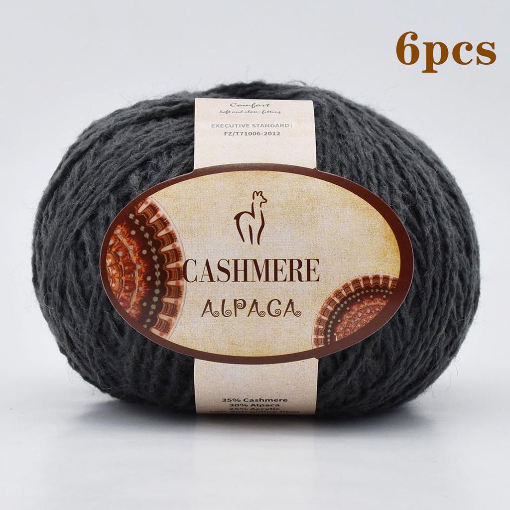 6pcs Luxurious Alpaca Cashmere Yarn Ultra Soft & Warm Handmade DIY Crocheting Yarn Suitable for Beginners Scarves300g/10.58oz