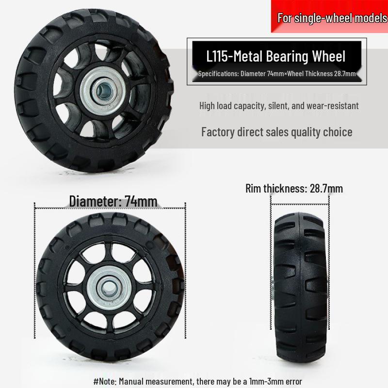 Universal Wheel Replacement for Luggage Suitcase: Leather Caster Rubber Roller Rim Repair Accessories