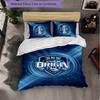 NSW Blues Pattern Microfiber 3Pcs Bedding Set Decor Duvet Cover Set For Bedroom Home Use