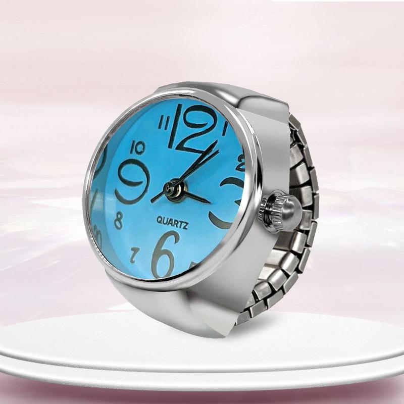 Anello per orologio da uomo e da donna, con dito rotondo, gioielli al quarzo, anello in acciaio inossidabile, amante, coppia di orologi