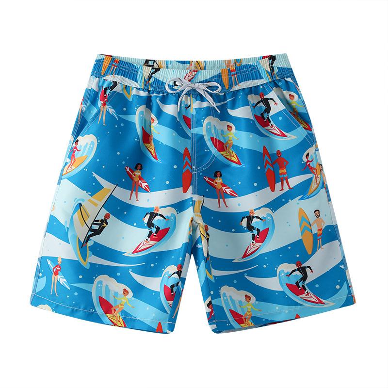 Beach Pants Soaking Hot Spring Swimming Pants Quick-Drying Launching Seaside Shorts Surfing New Men'S Loose Printed Casual Swimming Trunks