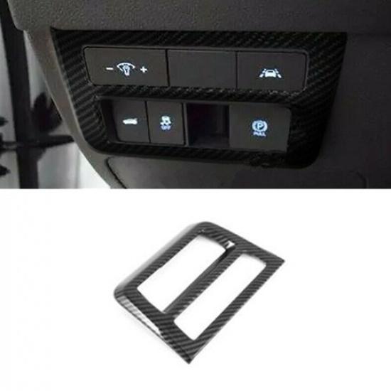 Carbon Fiber Headlight Light Lamp Switch Cover Trim For Hyundai Sonata 2020-2022