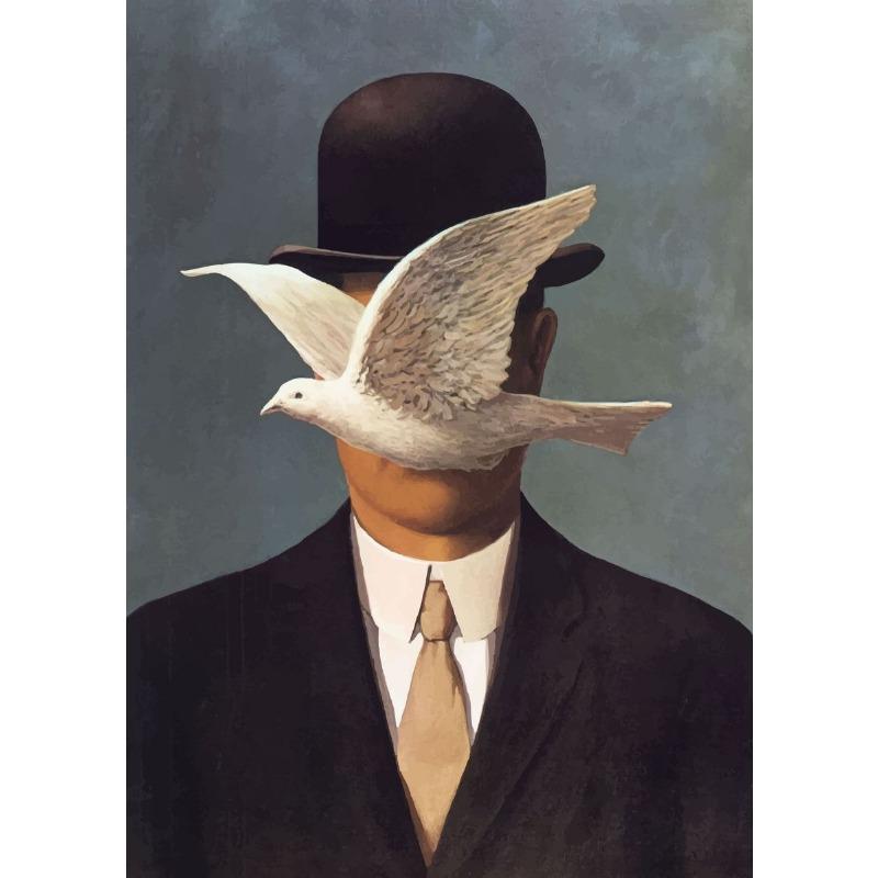Rene Magritte Classic Artwork Posters and Prints Vintage Pictures Surrealism Abstract Wall Art Canvas Painting for Living Room