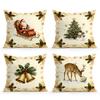 Retro Santa Claus Cushions Pillowcase Polyester Cushion Cover Throw Pillow Pillowcover Home Car Sofa Decor