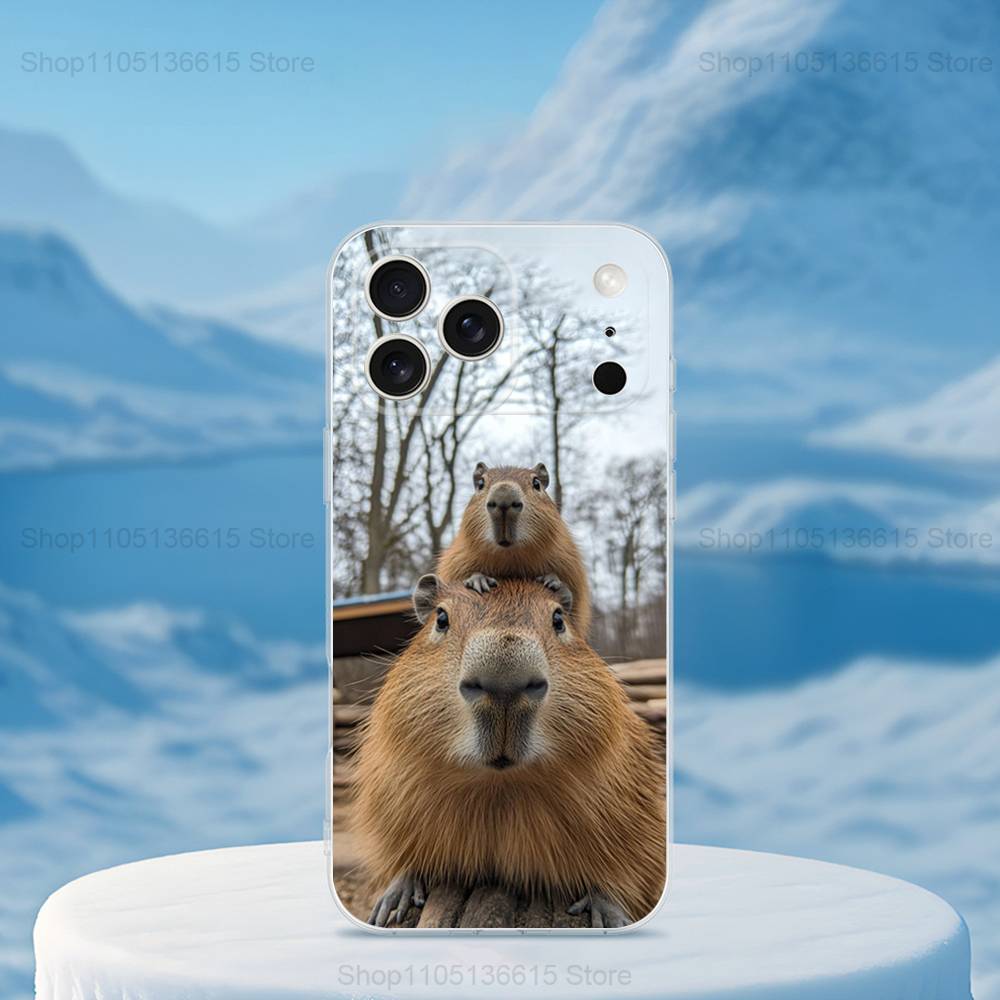 

Funny Capybara Cute Animal Phone Case For iPhone Max,Plus,11,14,13,XR,SE,12,15,Pro,17,16,X,XS,Mini Transparent Soft Cover iPhone11