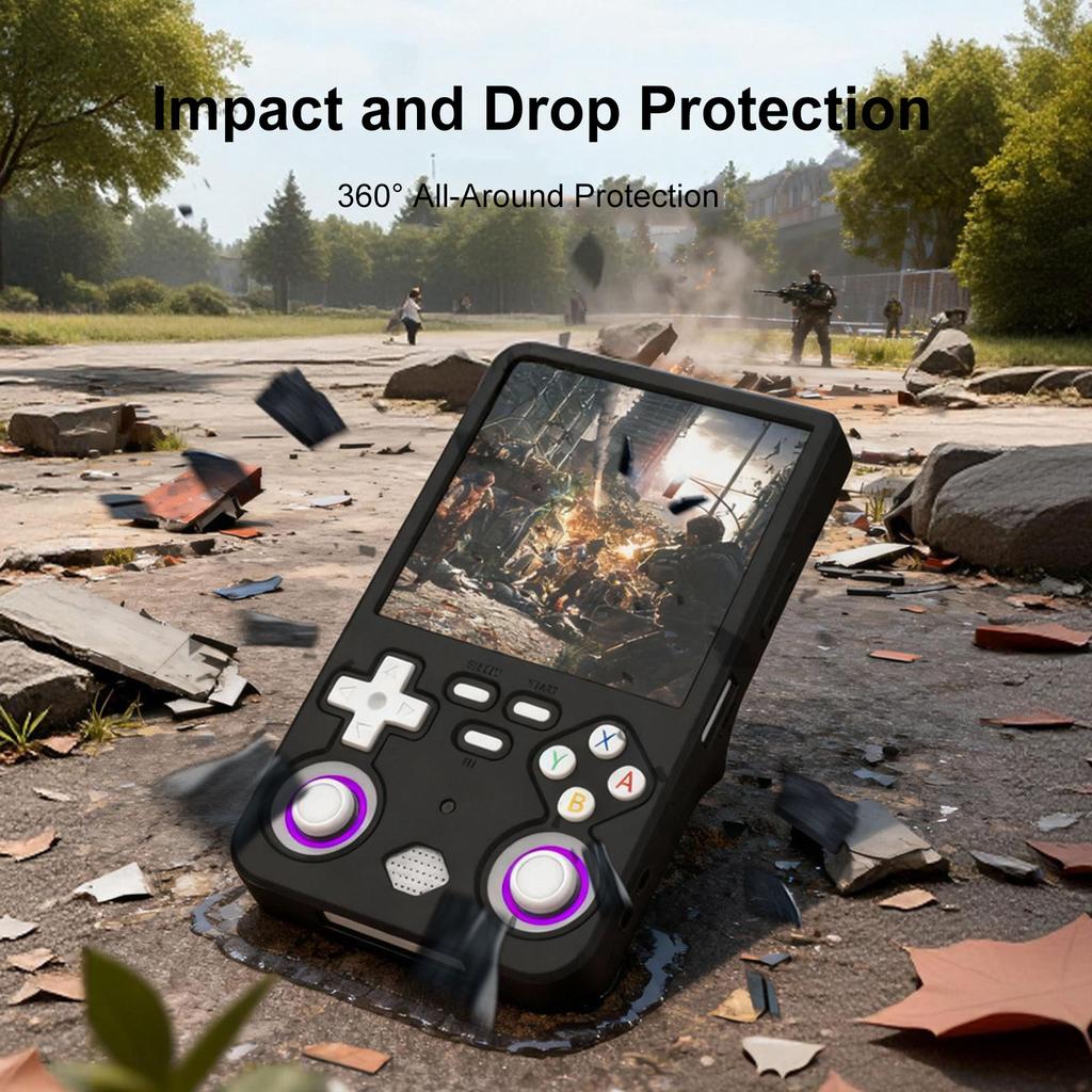 For R36 Ultra Soft Silicone Rubber Skin Cover Retro Handheld Game Console Back Case for R36 Ultra Protector Accessories